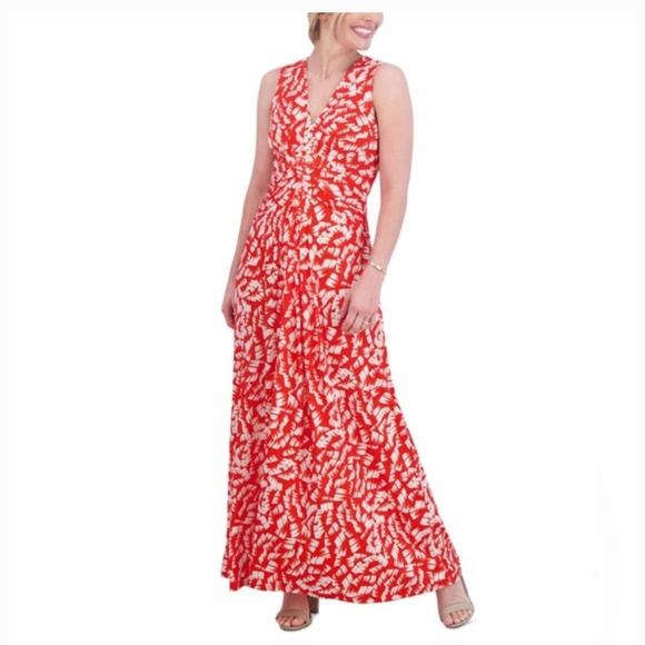 NWT Jessica Howard Ruched Maxi Dress Sz10 - Picture 1 of 8